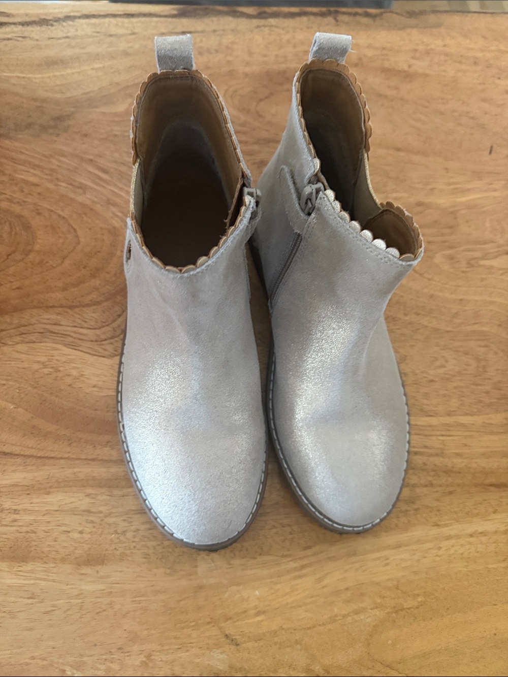 Metallic Silver Women's Ankle Boots